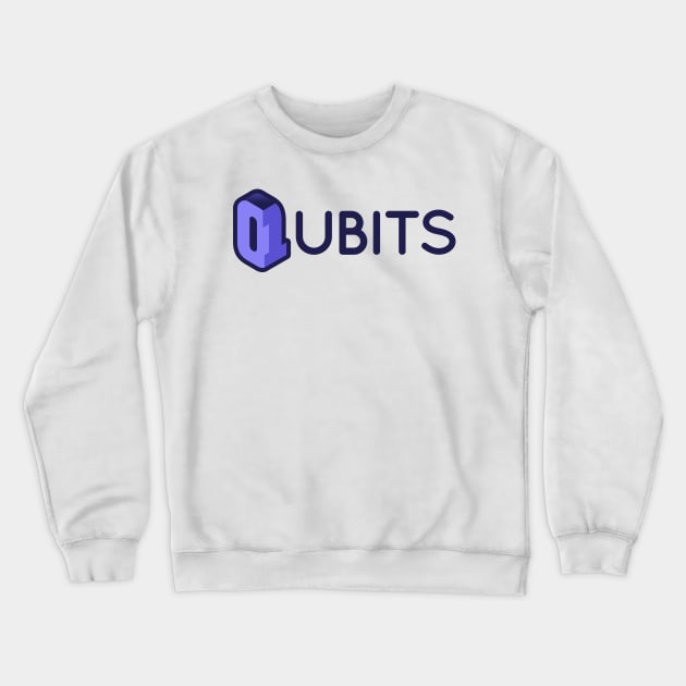 Qubits (analogue + blue) Crewneck Sweatshirt by thisleenoble